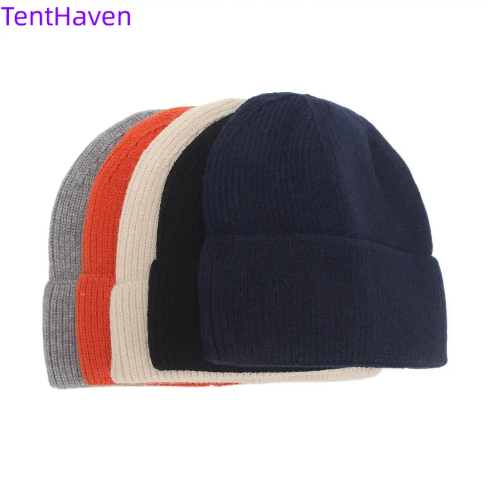 2026 new letter leather label autumn and winter warm woolen hat men's fashion ear protection thick cold hat women's knitted hat