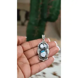 BLUE DREAM DOUBLE STACK PENDANT