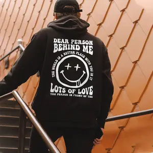 Dear Person Behind Me Lots Of Love The Person In Front Of You Printed Men's Hoodie