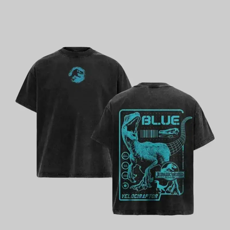 Vintage Jurassic World V4 Graphic Tee Men's Retro Movie Shirt Classic Cotton Streetwear Designer T-Shirt Apparel Gift for Fans