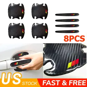 8PCS Car Door Handle Bowl Anti Scratch Sticker Protector Cover Accessories Trims