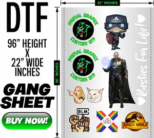 DTF GANG SHEET 22" X 96"