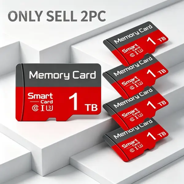 2 Pack 1TB Micro SD Card for Mobile Phones, Durable SD Memory Card for Dash Cams & Car Audio, Micro TF SD Cards for Surveillance Cameras, MicroSDXC Card Compatible with PC, Universal SD Card Storage