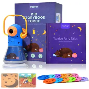 MiDeer Light Projector Story Projector Kids Torch Storybook Projector with 12pcs Story Reels Toddler Flashlight Toys Birthday New Year Gift for Age 4-8