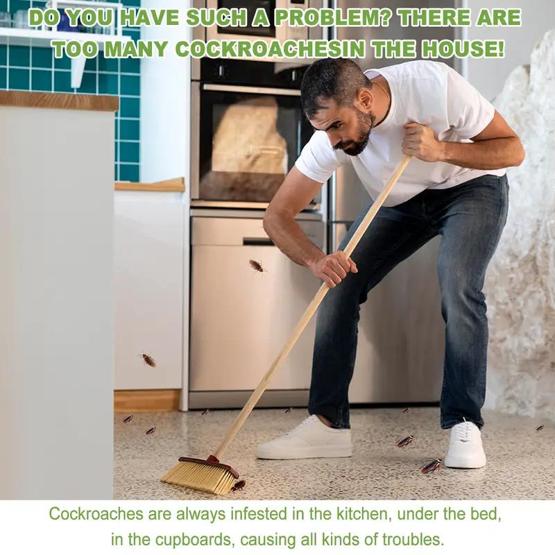 MoonSpry Roach Repellent, Domestic Dormitory Kitchen Powerful Cleaning Cockroach Exterminator Cockroach Gel Bait Pest Control Kit Rodent Repellent Pouches for Indoor & Outdoor Multi-Surface Microfiber Floor Mop roach killer indoor infestation and Trap moo