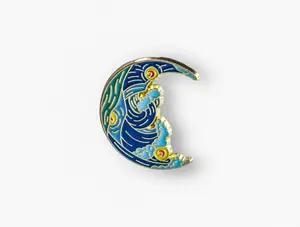 Vintage Moon Pin