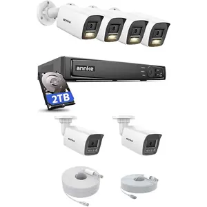 ANNKE H1200 12MP 8-Channel PoE Security System, 6 UHD AI Cameras