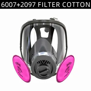 Full Face Breathing Mask with Activated Carbon Filter, Dual Air Purification System, Reusable Rubber and Plastic Design, Low Allergenicity