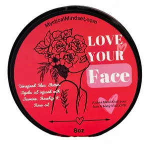 Rose Infused Body Butter - Love Your Face - with Shea Butter and Comfort for Body Care Moisturizer Blend