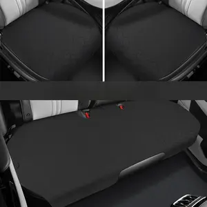 Car seat cushion, saddle cushion, four-season universal suede seat cushion protective cover, three-piece set, Seat Covers