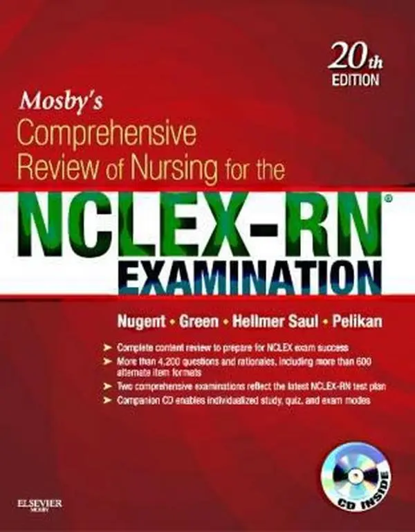 USED Book - Mosby's Comprehensive Review of Nursing for the Nclex-Rn(r) Examination [With CDROM] by Nugent, Patricia M. (Paperback) - english
