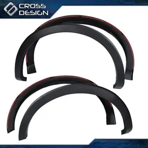 CROSSDESIGN Fender Flare Wheel Protector Fit For 2009-2014 Ford F150 Matte Black