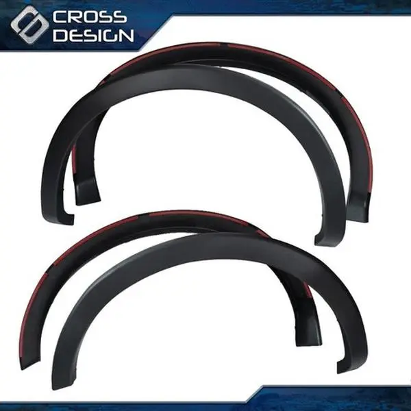 CROSSDESIGN Matte Black Automotive Fender Flare Wheel Protector, Truck Car Exterior Mud Flaps, Splash Guards Compatible with 2009-2014 Ford F150