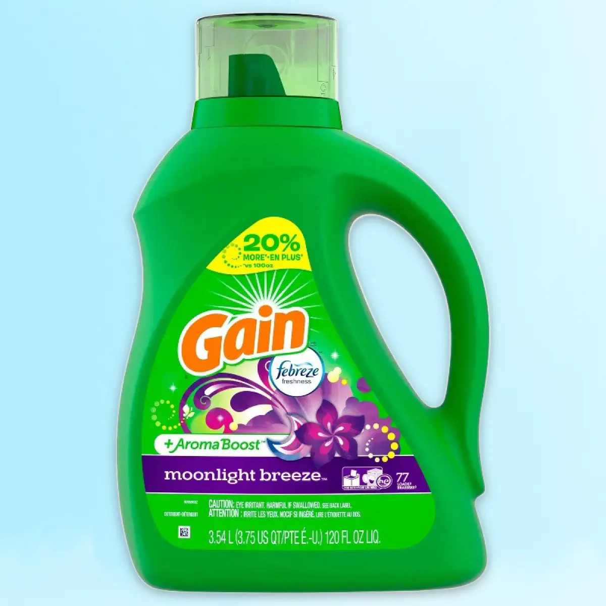 Gain + Aroma Boost Moonlight Breeze Scent HE Compatible Liquid Laundry Detergent Soap