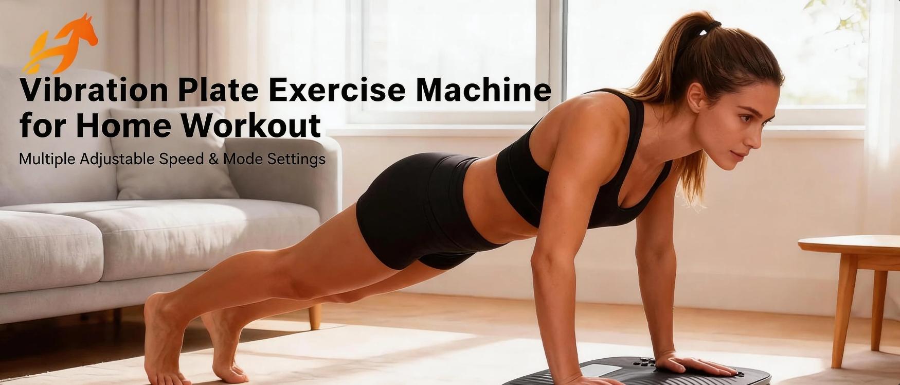 HopHorse High Quality 460 lbs Capacity Vibration Plate Exercise Machine 180 Adjustable Speeds Whole Body Vibrating Plate Workout for Women and Men for Strength Toning Muscle Activation