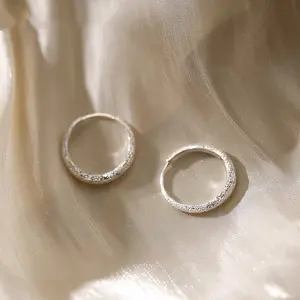 925 Sterling Silver Hoop Earrings for Women|Hypoallergenic Circle Earrings|Rhinestone Double Crystal Paved Silver Tone Hoop Earrings| Fashionable Women's Jewelry For Daily Wear And Banquets