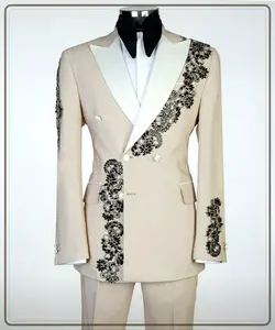 Ivory Alabaster Embellished Tuxedo | Signature Peak Lapel