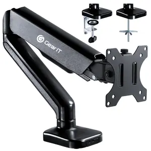 Single Monitor Mount Desk Stand Up to 32" Monitor - Fully Adjustable Tilt, Swivel, Rotate (Up to 19.8 lbs) Single Monitor Mount Desk Stand Up to 32" Monitor - Fully Adjustable Tilt, Swivel, Rotate (Up to 19.8 lbs)