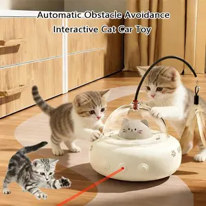 Automatic Obstacle-Avoidance Cat , 1 Piece USB Rechargeable Interactive Rotating Silent Rolling Ball Cat Teaser, Pet Supplies