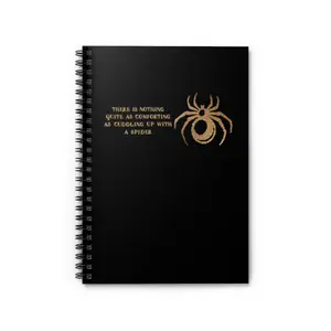Spider - With Lincoln Log Text - Spiral Notebook - Ruled Line