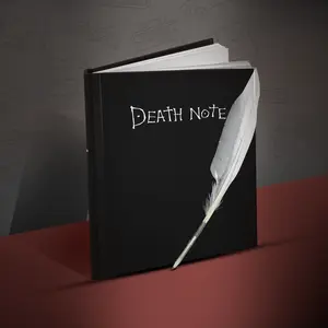 Death Note Anime Cosplay Notebook Journal with Feather Pen and Bookmark