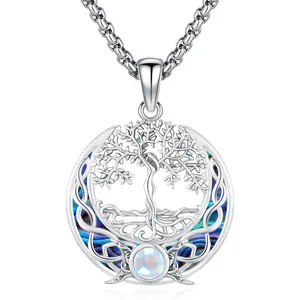 925 Original Witches Knot Necklace Tetragrammaton Hecate Triple Moon Goddess Lilith Jewelry Pentagram Pendant for Women Men