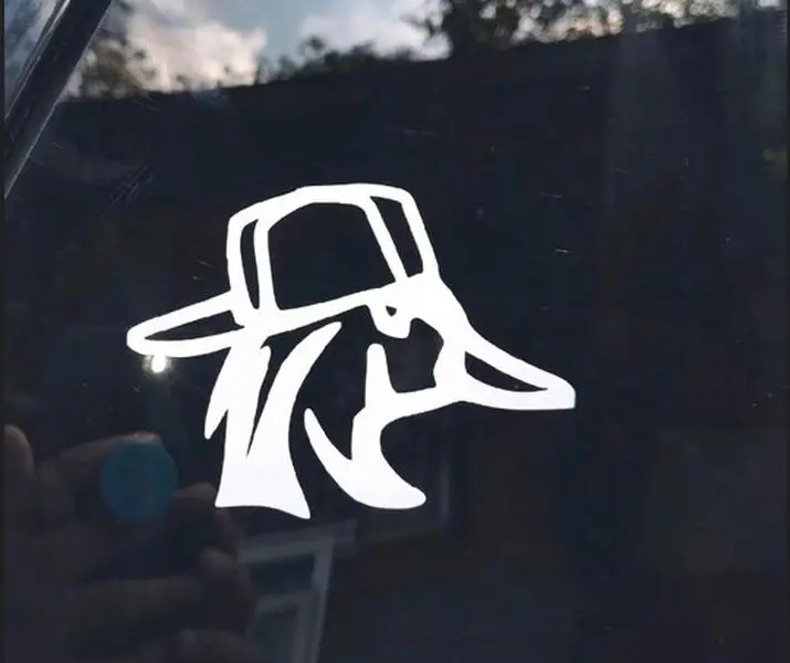 Duck With Backwards Hat Decal Sticker