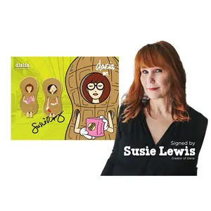 Disliz Officially Licensed Daria & Jane Peanuts Premium Signed 2-Pin Collectible Set | Autograph by Susie Lewis, Co-Creator of Daria