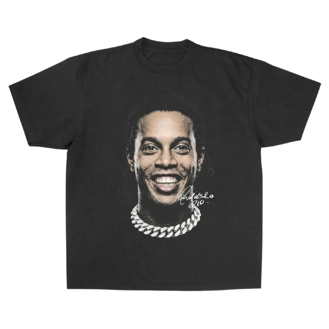 Gildan Men's and Women's T-Shirt, Ronaldinho Premium T-Shirt, Ronaldinho Vintage Graphic Tees, Unisex Soccer Shirt, Sport Merch, Football-Soccer Design, Gift For Fan, Cotton comfort Menswear Womenswear Streetwear