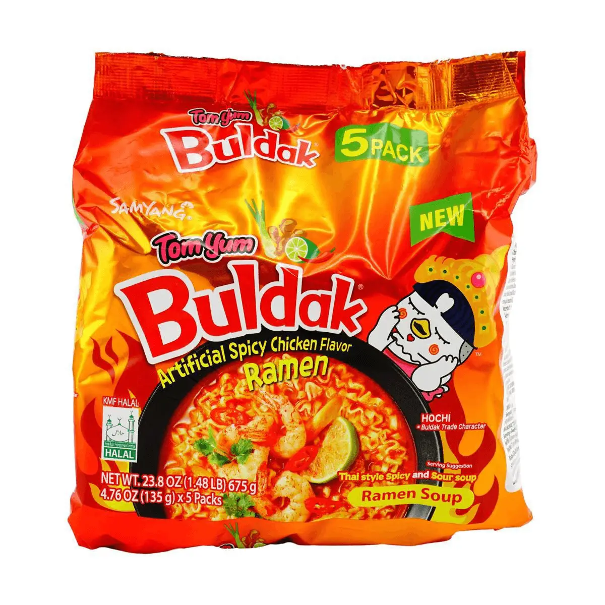 SAMYANG Buldak Spicy Tomyum Hot Chicken Flavor Stir-Fried Ramen 23.81 oz【Trending on TikTok】