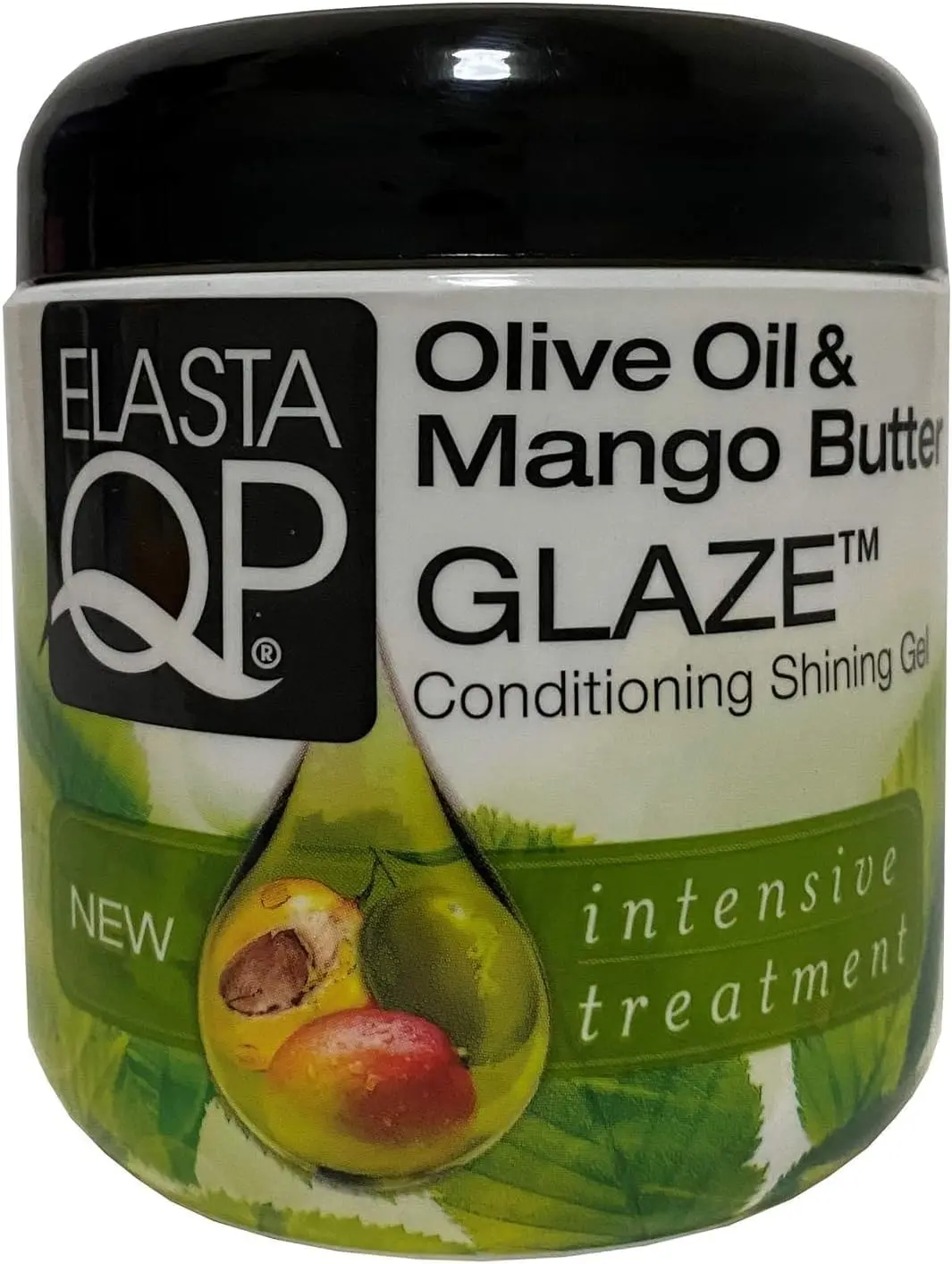 Elasta QP Haircare Glaze Conditioning Shining Gel - 6 oz Moisture-Rich Hydrating Styling Moisturizer for Curly Hair (African, Natural, Frizzy) with Shiny Finish, African Curls, Shiny Hair, Natural Curls, Detangle, Bouncy Curls