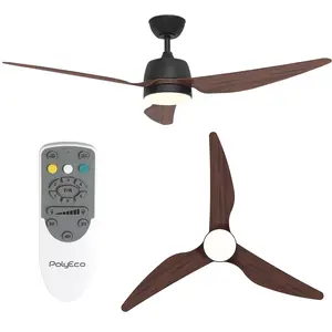 56" Wood Ceiling Fan with Light, Remote Control, 6-Speed Reversible DC Motor, 3-Color Dimmable LED, Noiseless Bedroom Ambient Decoration Lamp, Modern Farmhouse Living Room Decor, Year-Round Comfort Cooling