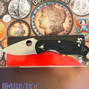 Spyderco Knives Persistence Liner Lock C136PBK 8Cr13MoV Steel Black FRN