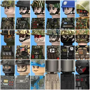 Military Sereis Soldier Figures Building Blocks Modern Special Forces SWAT US Warrior German KSK Peacekeeping Forces Bricks Toys