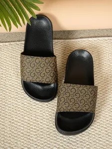 Fashionable Random Print Slides, Open Toed Slippers, Trendy Casual Slippers, Summer Slide Slippers, Casual Comfortable Flat Sandals for Beach, Outdoor, Daily Wear, Lightweight Breathable Shoes for Women, Girl