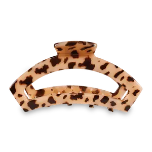 TELETIES - Blonde Tortoise - Large - Open Hair Claw Clip - Strong Grip