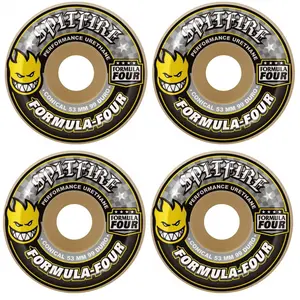 Spitfire Wheels 53mm F4 99A Conical Yellow Print