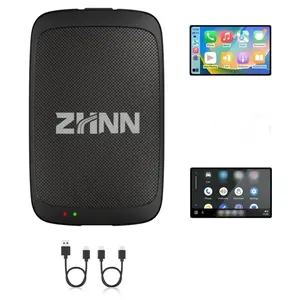 ZHNN Carplay AI Box, Wireless Ai Box CarPlay, Android Auto Carplay AI Box Stream Media to Your Car, Support TF Card Streaming Video Apps, Smart Android Auto AI Box for Factory Wired Carplay Car