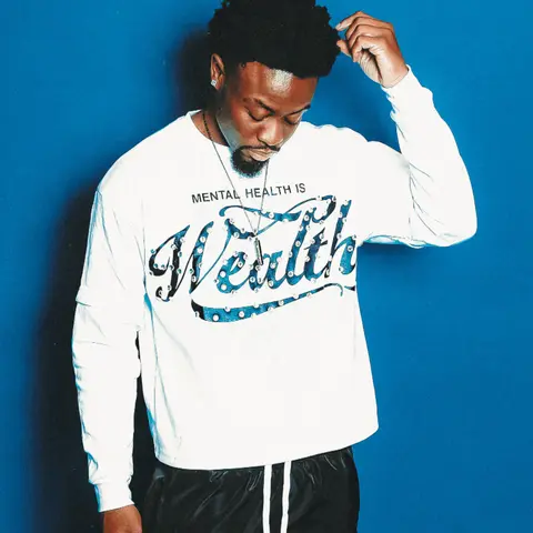 Mental Health Is Wealth Double Layer Tee - White