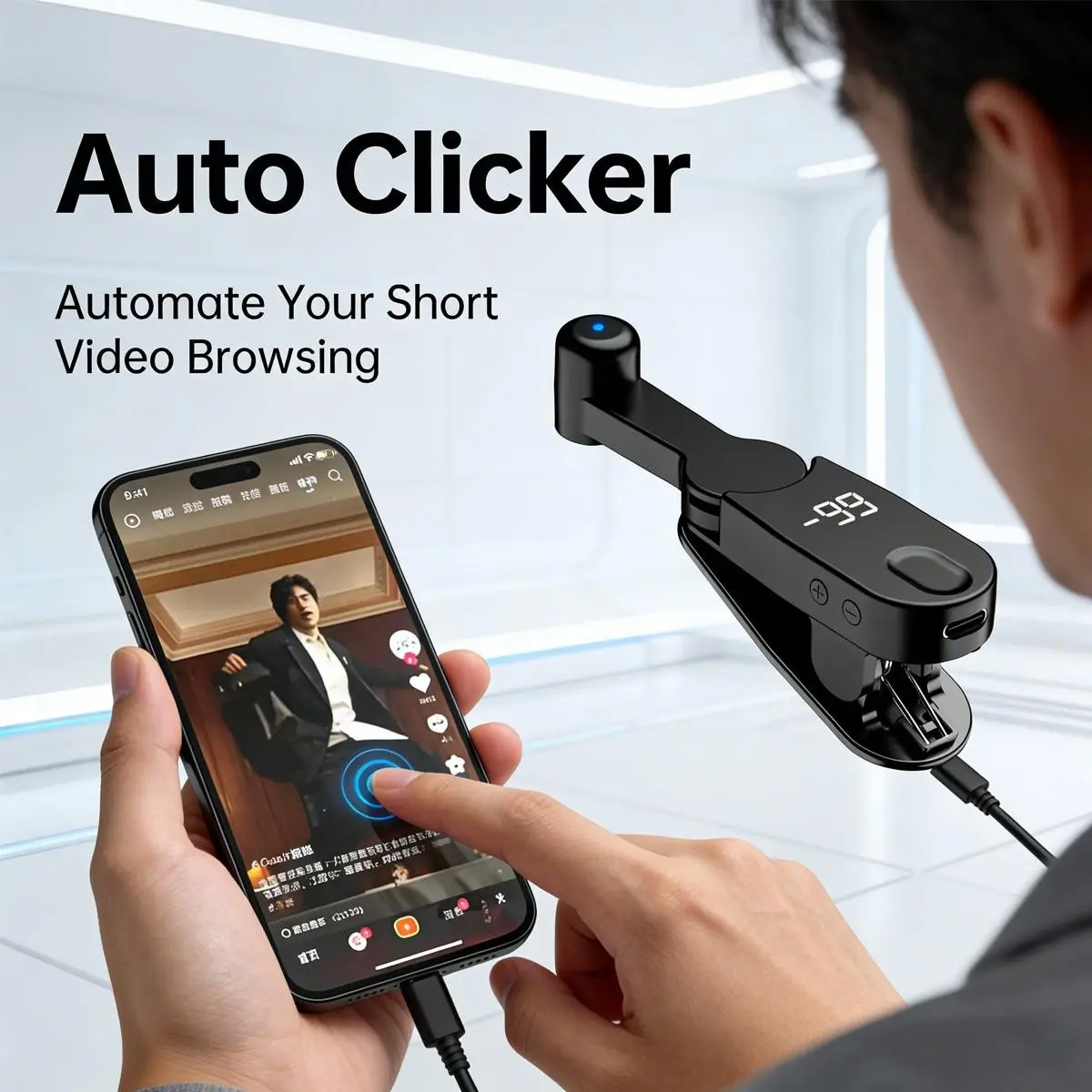 Automatic Screen Clicker Clipper, Efficient Touch Screen Tapping Device for Gaming & Automation, Mobile Accessory for Smartphone, Console, Smartphone Accessories, Cellphone Accessories