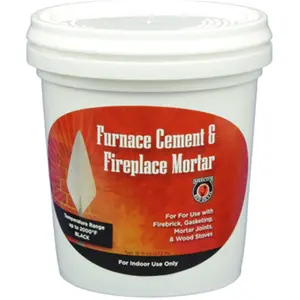 Meeco 1333 1 Pint Furnace Cement & Fireplace Mortar, Black, Indoor Use Only, Fireplace Repair, High Temp