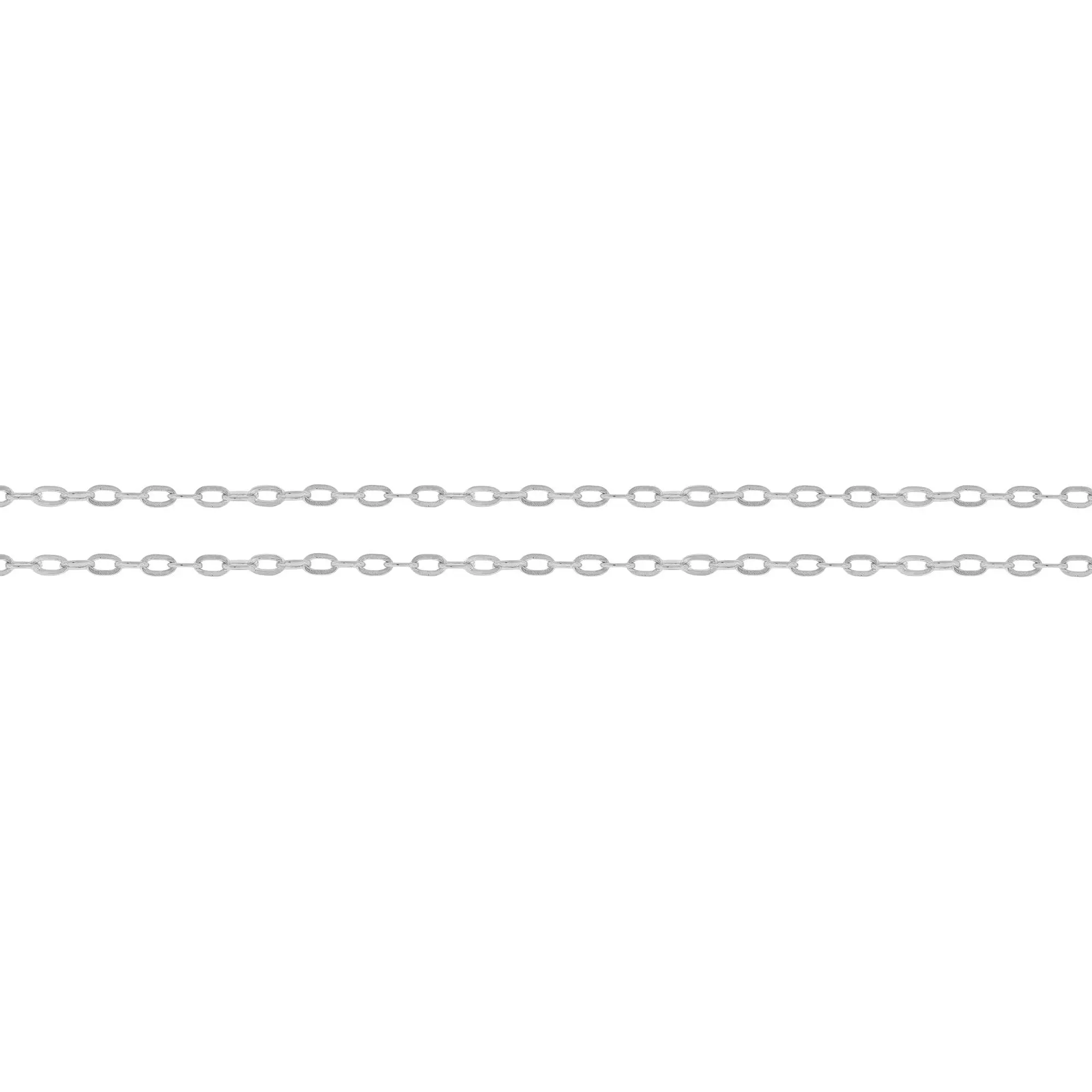 Sterling Silver 1.5x1mm Drawn Flat Cable Chain - 100ft