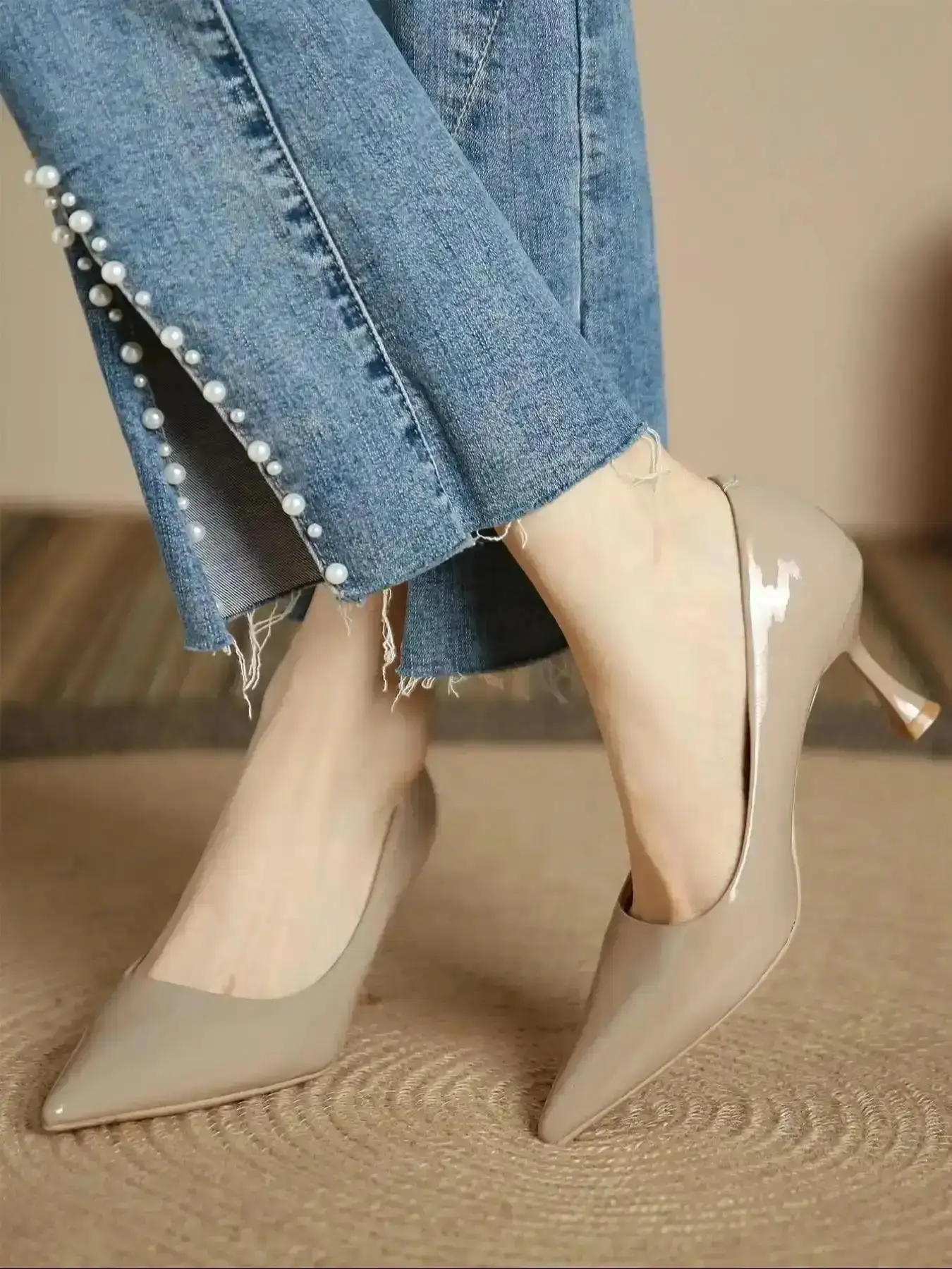 Women's Fashionable Solid Color Stiletto Heels Elegant Pointed Toe High for Party Daily Clothing Decor Women Girls Heeled Shoes Prom Footwear kitten heel pump statement bridal evening night out special trendy