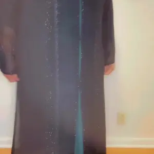 Black Single Open Abaya - Simple Design as Shown in the Picture