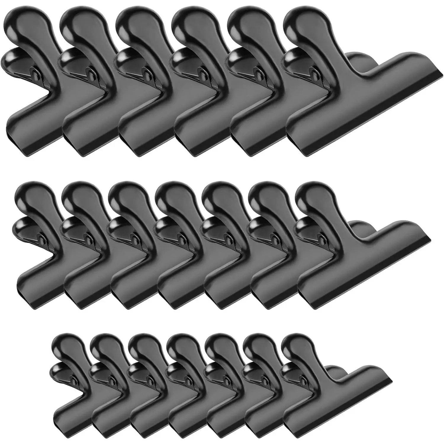 20 Pack 3 Inch Wide Stainless Steel Chip Clips Bag Clips  Clips Heavy Duty  Bag Clamp, All-Purpose Air Tight Grip Clips for Kitchen Office to Seal Coffee Bags, Paper Sheets