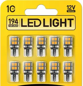194 LED Bulbs 6000K White, T10 168 2825 W5W Wedge Base with 14 SMD, Interior Car Light Replacement for Dome, Map, Door, Trunk, License Plate and Parking Lights, 10 Pack