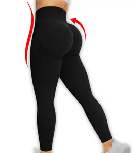 High Waisted Scrunch Booty Leggings for Women Squat Proof Butt Lifting Yoga Pants with Tummy Control & Moisture-Wicking Fabric