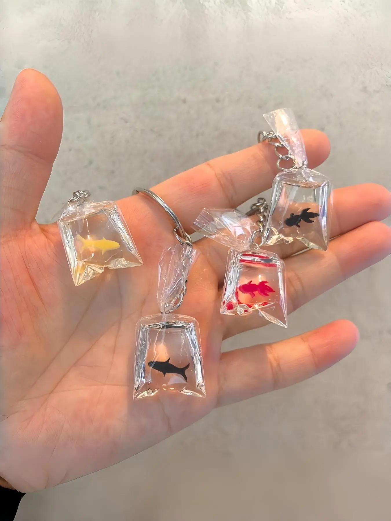 Creative Fish Design Keychain Set, Cute Fish Shaped Keychain for Women & Men, Fashion Accessories for Daily Use, Keychain for Bags, Trendy All-match & Exquisite Keychain for Birthday Gift, Keychain Series Figures, Pendant Keychain, Keychains Cute