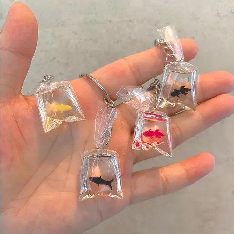 Creative Fish Design Keychain Set, Cute Fish Shaped Keychain for Women & Men, Fashion Accessories for Daily Use, Keychain for Bags, Trendy All-match & Exquisite Keychain for Birthday Gift, Keychain Series Figures, Pendant Keychain, Keychains Cute