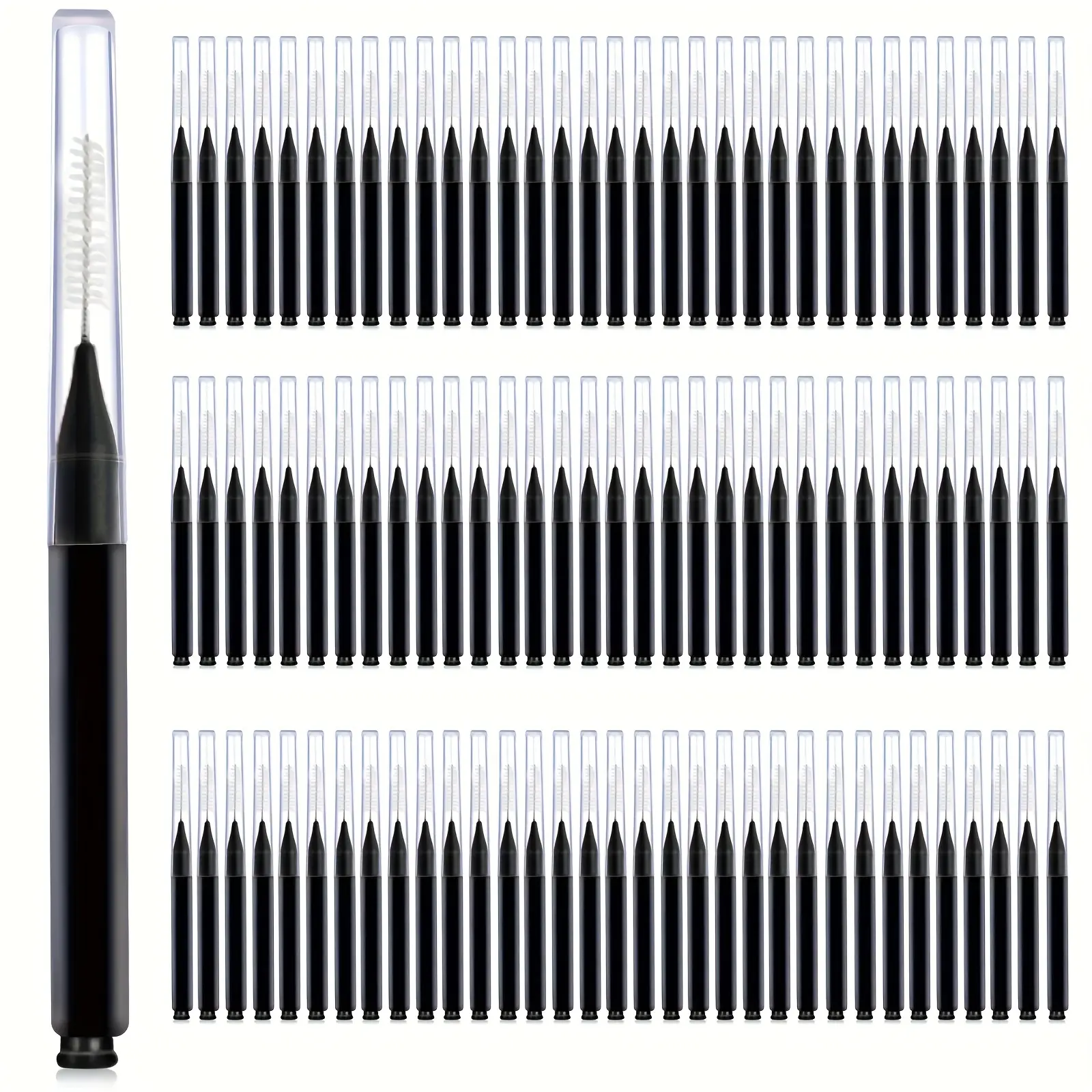80Pcs Mini Eyebrow Brush Brow Perm Brush Disposable Brow Lifting Brushes Bendable Micro Eyelash Brush Applicators Eyelash Separator Tool Makeup Tools Cosmetic Makeup Tool